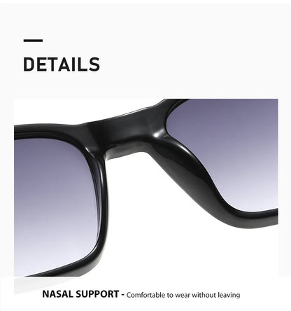 Light Luxury Square Sunglasses Minimalist Design Elegant Unisex Uv400 Protection Sun Glasses 9017