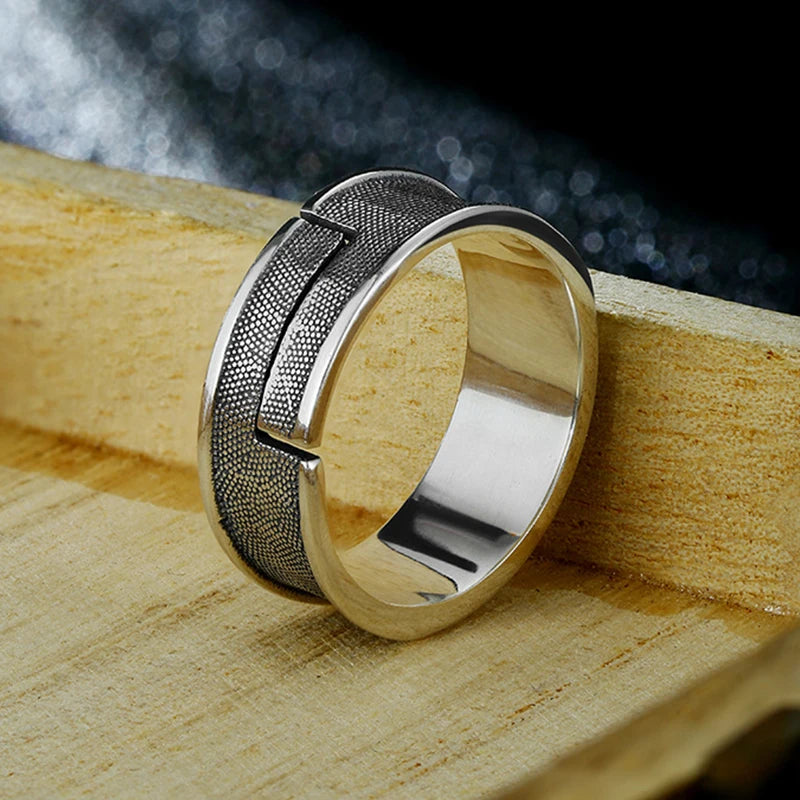 Retro Time Space Goku Black Ring Punk Gothic Open Ring For Men Handmade Unisex Designer Jewelry Accessories Anime Lovers Gift