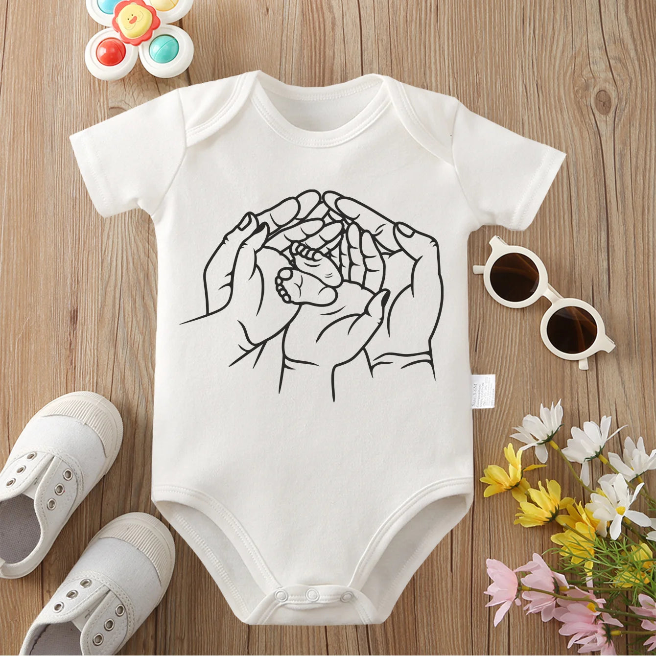 I Love My Family 100% Cotton Bodysuit Soft Baby Cloths Best Gift for Baby Onesie Jumpsuit for 0 To 12 Months Cute Newborn