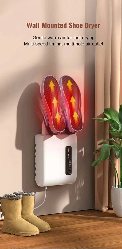 220V Electric Shoe Dryer, Portable Shoe & Boot Drying Machine with Sterilization Deodorization, Heated Foot Protector for Gloves