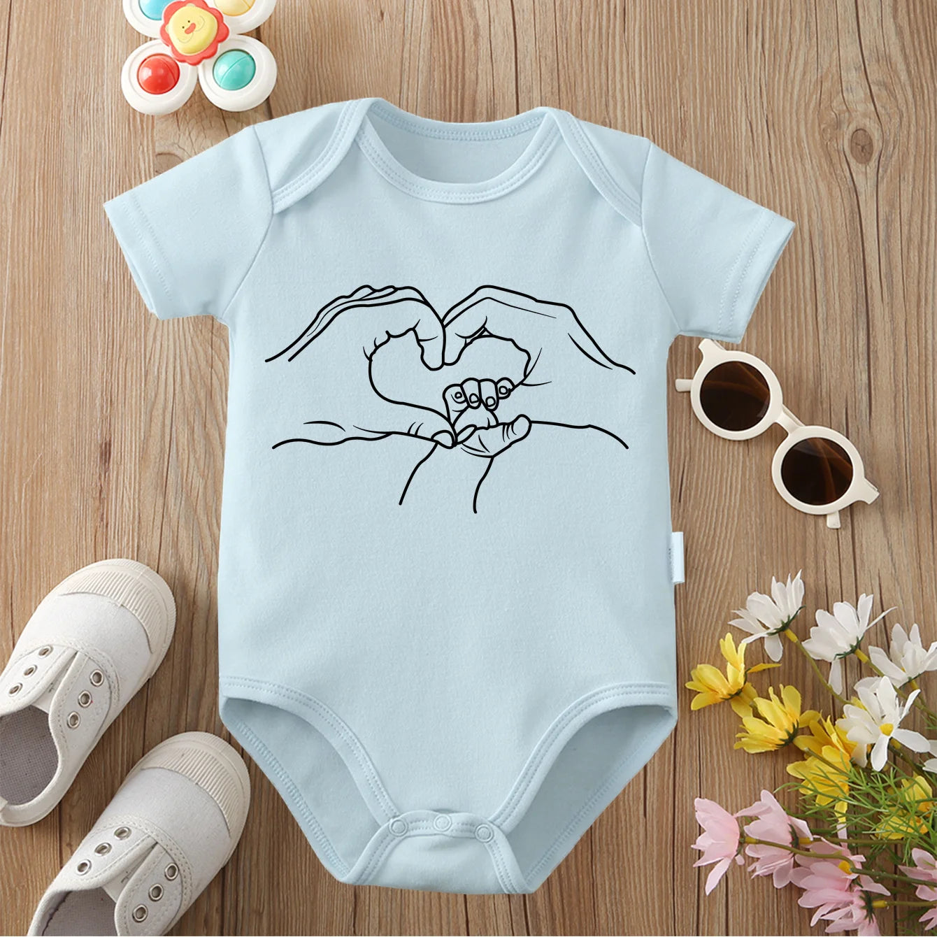 I Love My Family 100% Cotton Bodysuit Soft Baby Cloths Best Gift for Baby Onesie Jumpsuit for 0 To 12 Months Cute Newborn