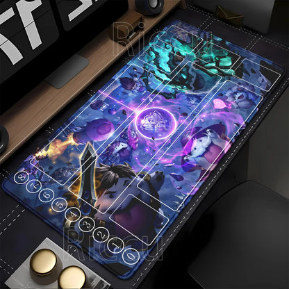 Riftbound LTCG Card playmat League of Mouse Pad Legends Jinx Series LOL 600x350mm overlock Board Game HD Printing XXL Desk Mat