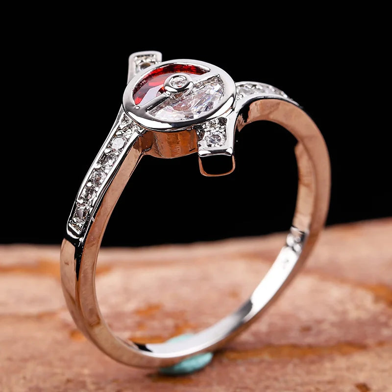 1 Pc Delicate Synthetic Zircon Ring Fashionable and Suitable for Birthday Gift Rings, Suitable for All Seasons