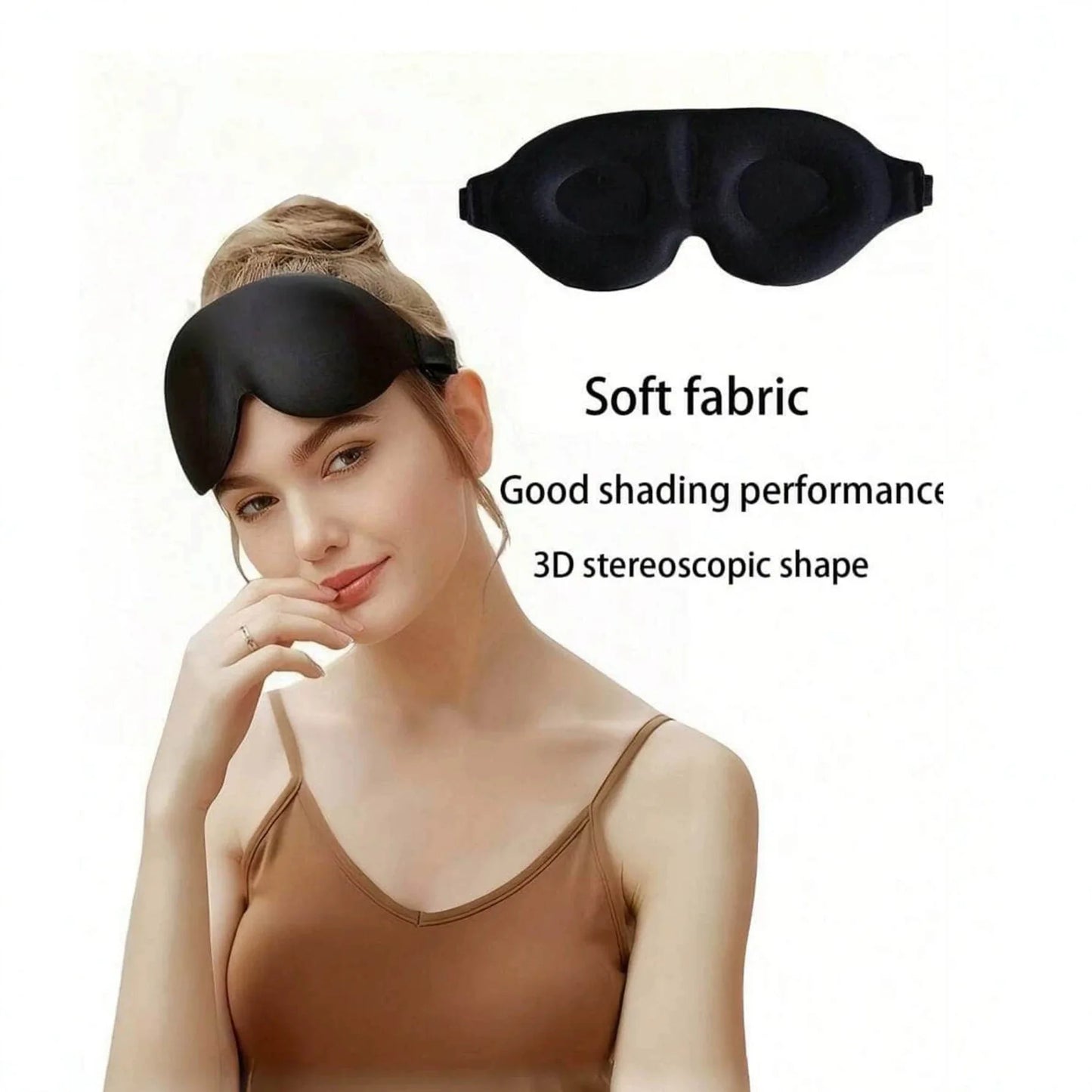 Super Soft 3D Sleeping Mask - Soft and comfortable eye mask, suitable for both men and women for travel and home use