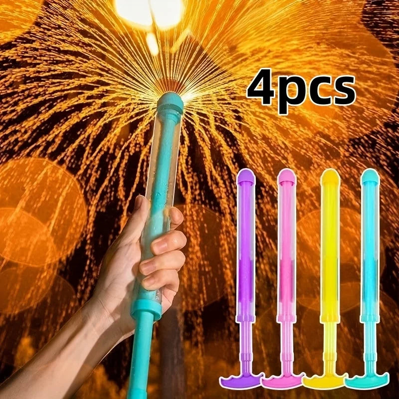 4pcs Colorful Fireworks Water Gun - for Parties, Water Parks, Games, and Romantic Celebrations, with A Sturdy Structure