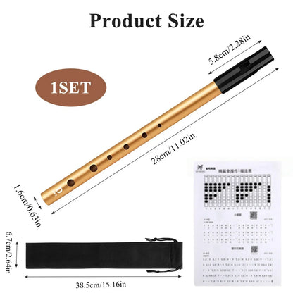 Miwayer Authentic Irish Whistle w/6 Holes Flute C/D Key Folk Sound Durable & Lightweight for Outdoor Play Easy-to-Play Beginners