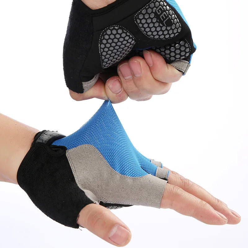 Weightlifti Gym Gloves Fitness Training Fingerless Women Men Bodybuilding Exercise Sports Gloves Cycling Anti Slip Breathable