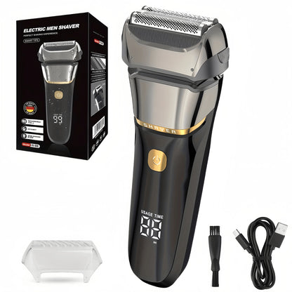  Electric Razor for Men Face Cordless Rechargeable Waterproof Foil Shaver with LED Display for Beard Trimming Razors