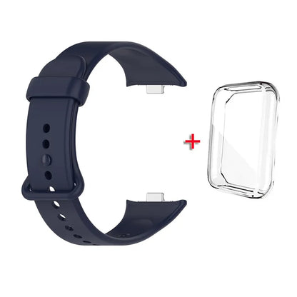 Soft Silicone Strap and One-piece Full Protective Case for Xiaomi Mi Band 9 Pro Strap Smart Band