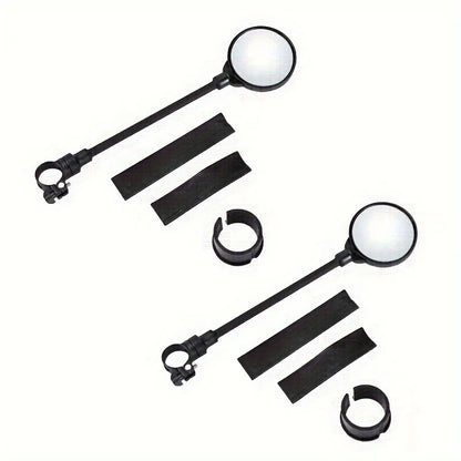2PCS Bike Mirror Bike Handlebar Rearview Mirror Rotatable And Adjustable Wide Angle Rear View Shockproof Convex Mirror Universal