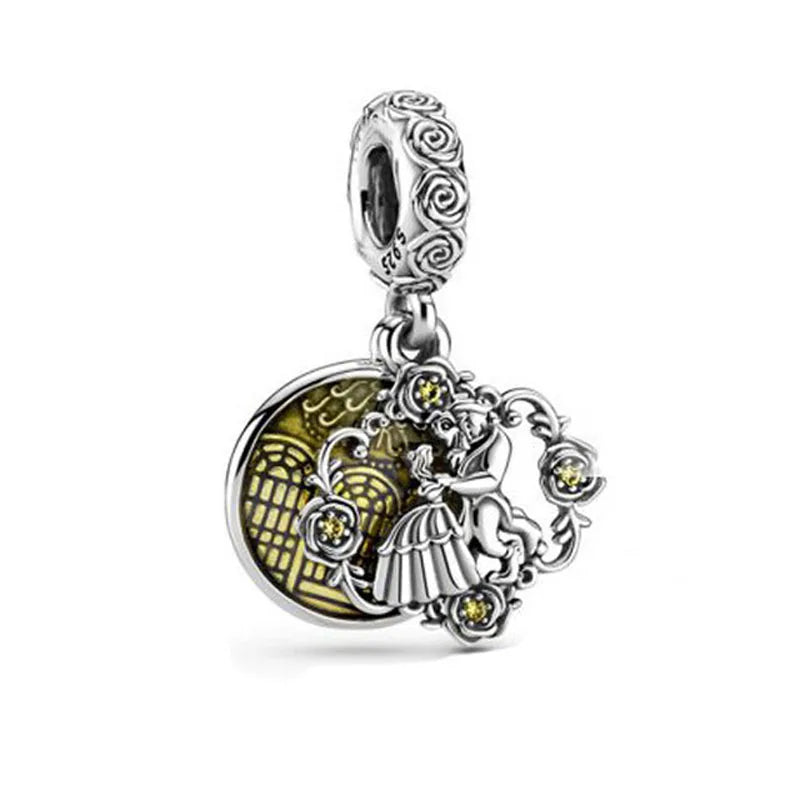 Hot Sell MINISO Disney 925 Sterling Silver Animals Mobilization Charms Beads Hot Original Bracelet DIY Jewelry Women Pendant
