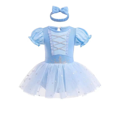 Baby Romper TUTU Dress With Headband Infant Baby Princess Girl Clothes Size 3-18M Cute Design Baby Dress Party Costumes