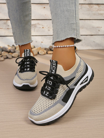 Women's shoes summer 2026 casual sneaker new style two-color single shoes, versatile, casual and fashionable work shoes
