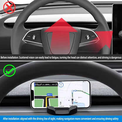 For Tesla Model 3 Y Highland 2017-2025 Liquid Silicone Rubber Car Phone Holder No trace Clip-on For Dashboard Air Vent