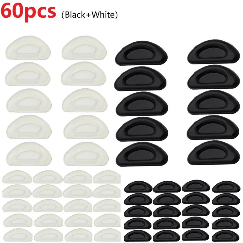10/20/40/60PCS Nose Support Glasses Pads Silicone Clear Eye Pad Stickers for Glasses Anti Slip Push Nose Pads YJBT02
