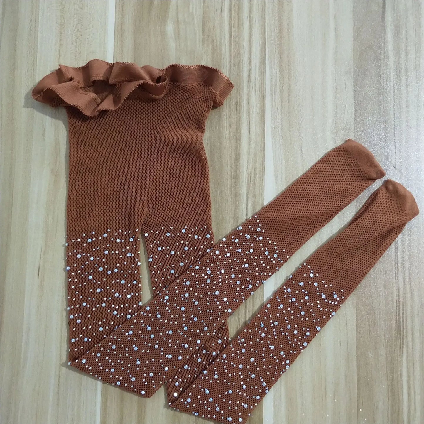 Kids Girl with Rhinestone Fashion Fishnet Stockings Hollow Lace Glitter Pantyhose for Children Girl Summer Mesh Baby Hosiery