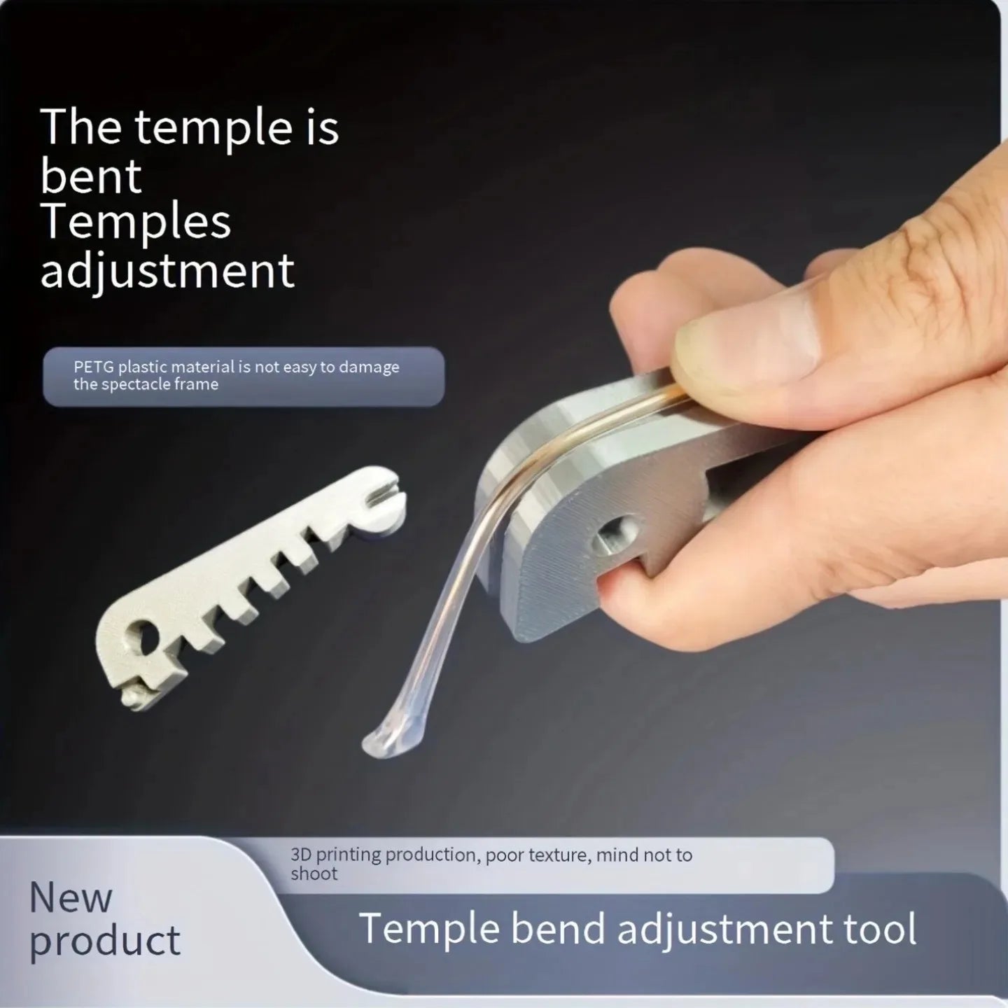 Eyeglass Leg Bending Adjustment Tool, Leg Bending Repair Tool, Eyeglass Frame for Leg Bending Adjustment.