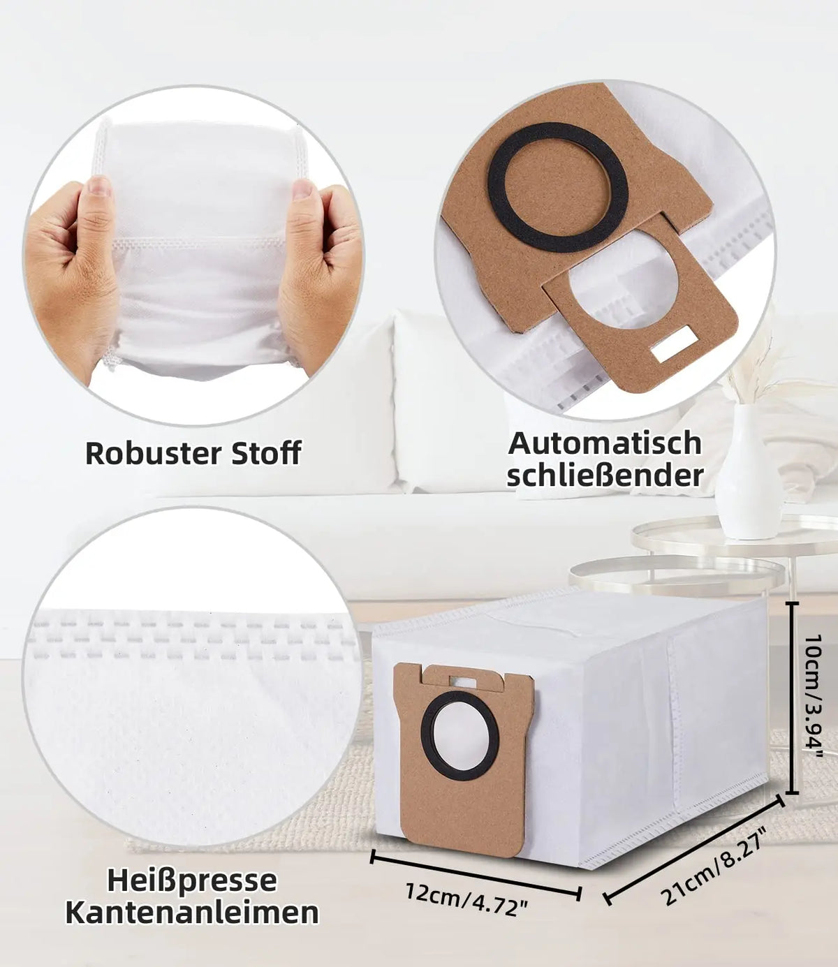 Vacuum Cleaner Bags for Xiaomi X10+/X20+, X20 Pro/Max, for Dreame L20/L10s/L10/L10s Pro/L50 Pro Ultra, L20 Ultra/X40 Accessories