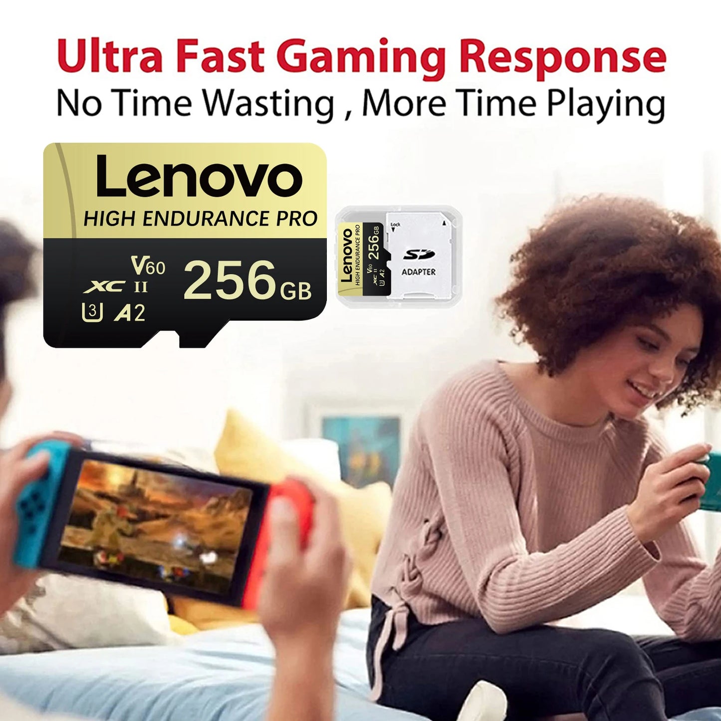 Lenovo SD Card Memory Card 1TB High Speed TF Flash Card 4K Full HD Video Micro SD Card 128GB 256GB 512GB For Xiaomi Camera PC