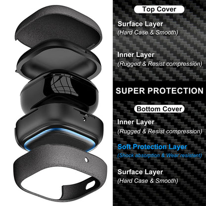 For Samsung Galaxy Buds FE, Buds Pro, Buds2 Pro, Buds Live, Buds2 Case Cover, Vogue Fiber Stripe Protection Case with Lanyard