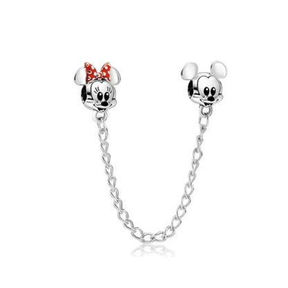 Hot Sell MINISO Disney 925 Sterling Silver Animals Mobilization Charms Beads Hot Original Bracelet DIY Jewelry Women Pendant