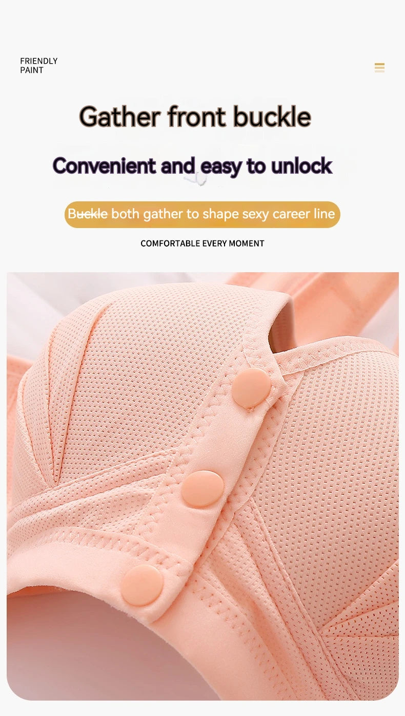 Maternity Bra Wire Free Front Closure Breastfeeding Nursing Bra Pregnant Women Sleeping Bras Gorge Allaitement