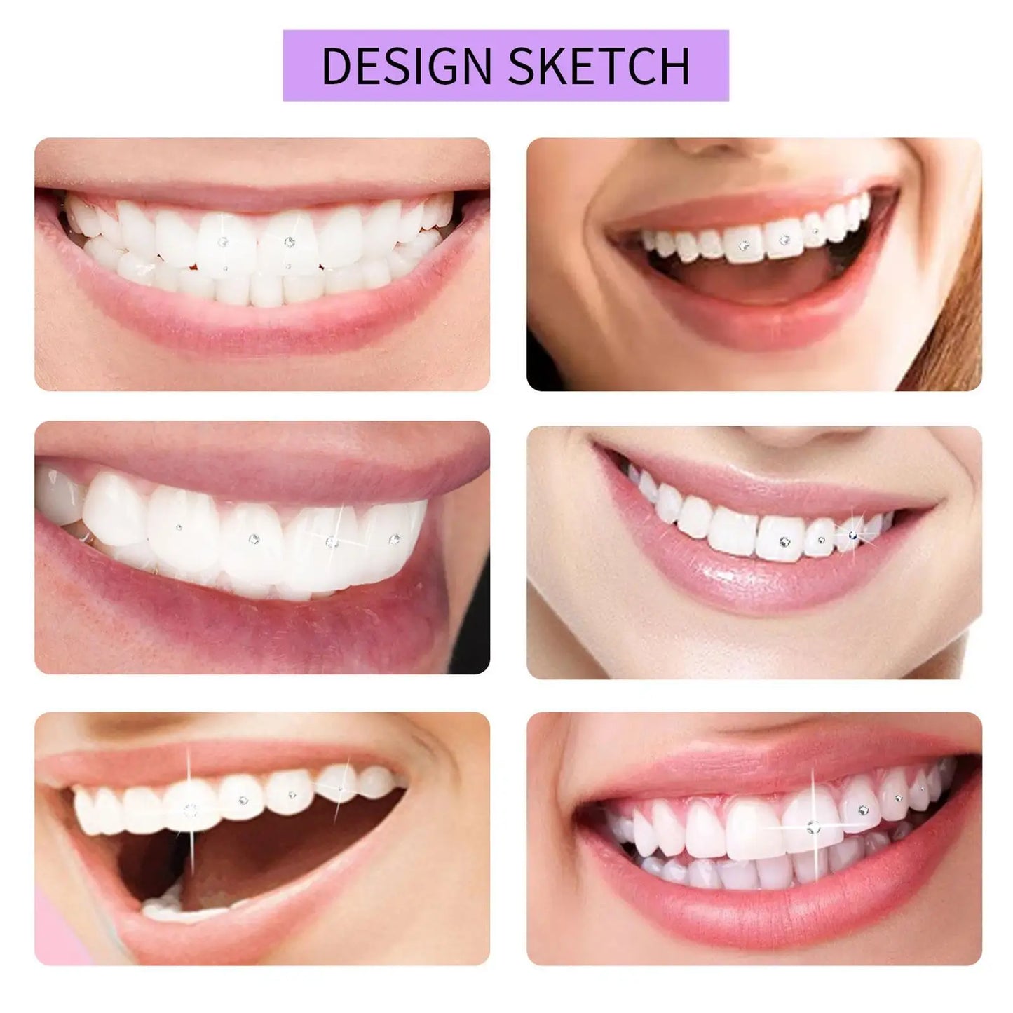 Tooth Jewelry Kit DIY Teeth Gems Set 7ml Glues Light Firm Reliable Clear Precious Stone Crystal Tooth Ornaments Jewellery