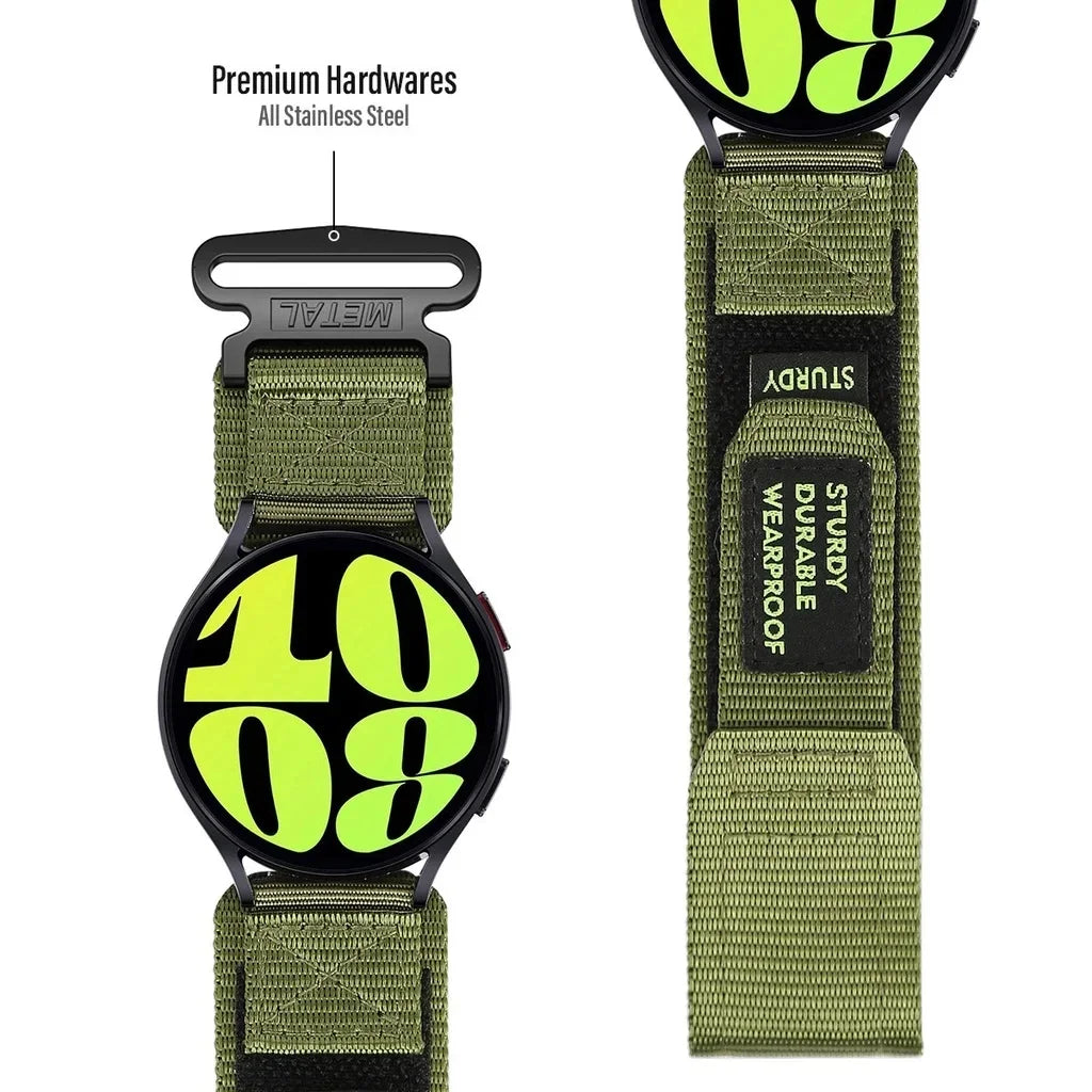 22mm 20mm Camouflage Nylon Strap for Samsung Galaxy Watch 7 6 5 4 40/44mm 6 Classic 43 47mm Band for Huawei Watch GT5 4Pro Band