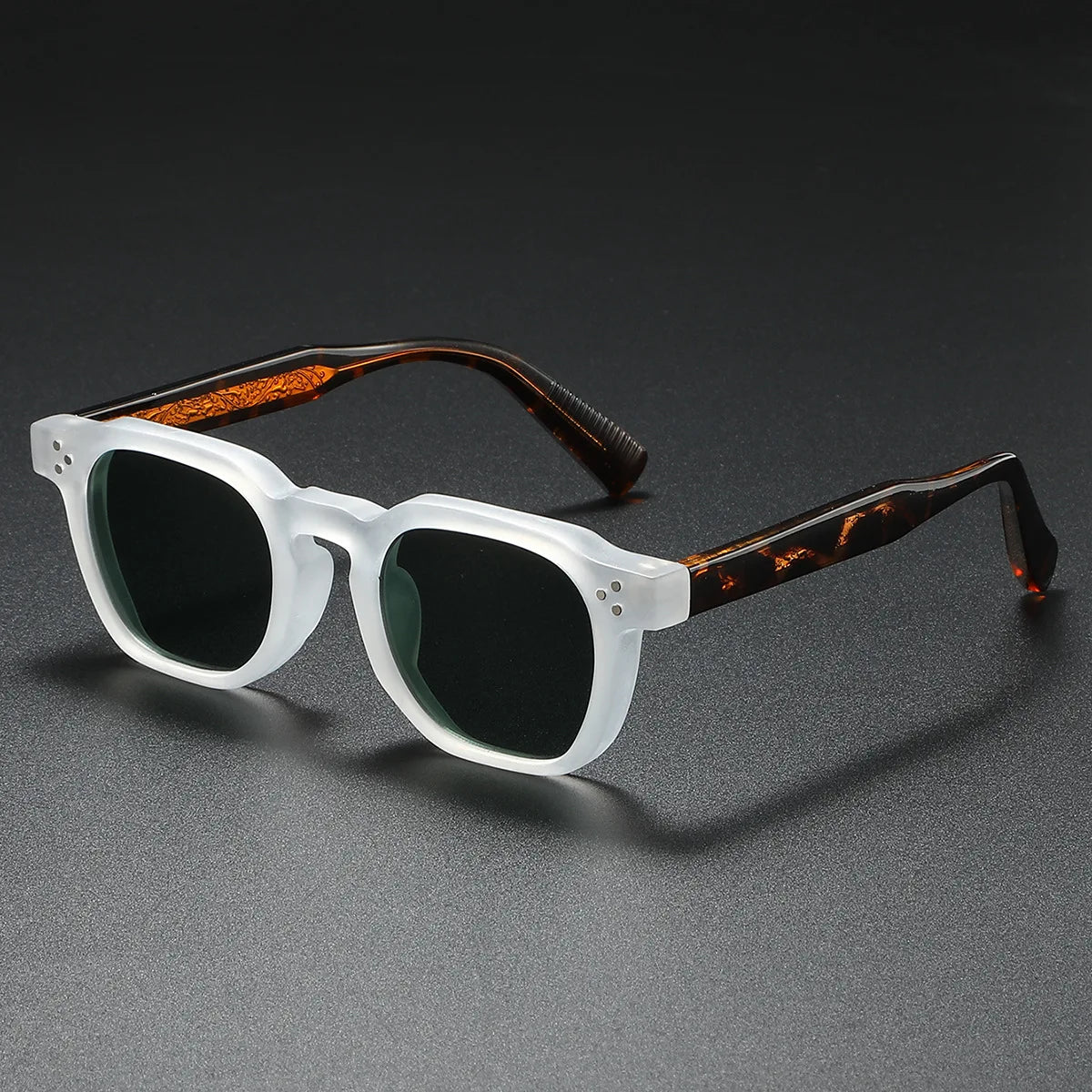 New Polarized Sunglasses Unisex Metal Core CP Square Sun Glasses Rivets Women Shades Driving Glasses
