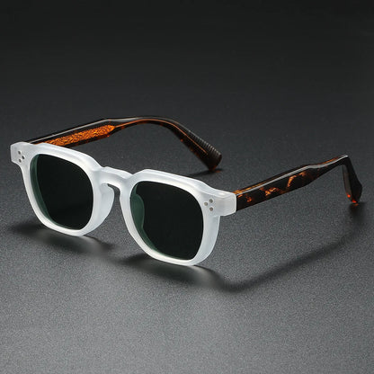 New Polarized Sunglasses Unisex Metal Core CP Square Sun Glasses Rivets Women Shades Driving Glasses