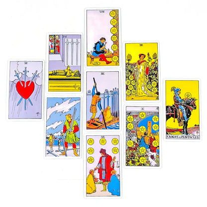 Hot-selling Tarot Cards A 78PCS Tarot Deck English Version Prediction Divination Board Game, Halloween and Christmas Gifts