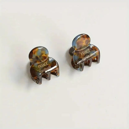 2pcs/set Mini Acetate Hair Claw Side Pins Small Size Shark Clip Sweet Cute Elegant Hairpin Hair Clips Women Hair Accessories