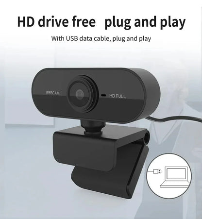 Webcam with Microphone, USB Computer Camera for Video Calls, Zoom, Teams, Streaming, Plug and Play for PC, Mac