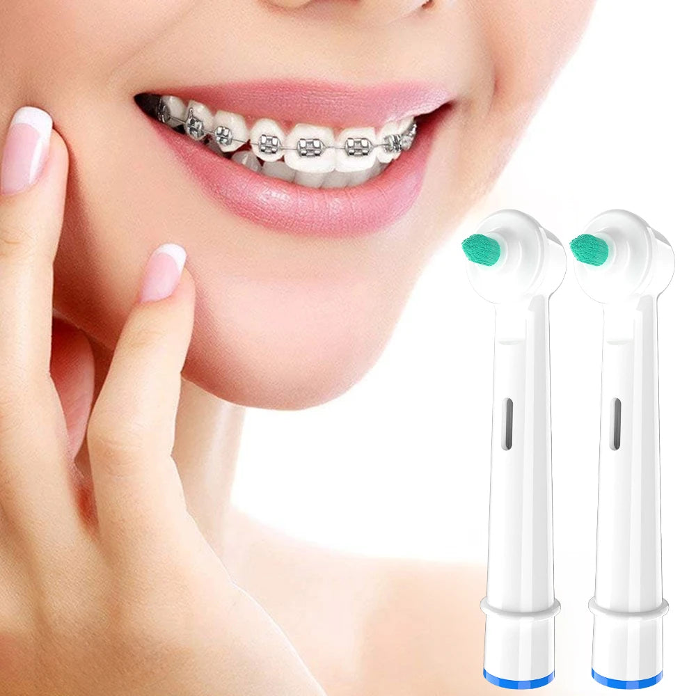 2pcs Compatible with Oral B Electric Toothbrush Replacement Brush Heads, Interdental Toothbrush Heads for Cleaning Between Teeth