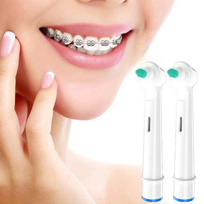 2pcs Compatible with Oral B Electric Toothbrush Replacement Brush Heads, Interdental Toothbrush Heads for Cleaning Between Teeth