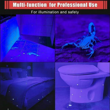 395nm UV Pen FLaslight,Blacklight Flashlight w/ Clip Portable Detector for Hotel/Pet Urine/Bed Bugs/Camping(AAA Battery Powered)