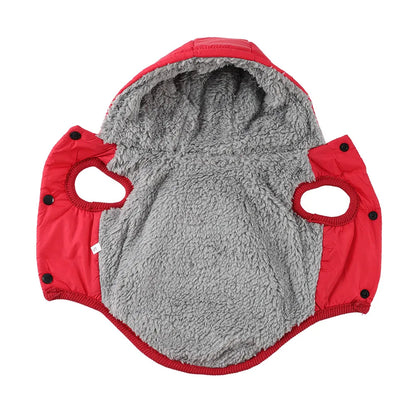 Warm Fleece Dog Coat Hoodie For Small Medium Dogs Winter Puppy Clothes Jacket With D-ring Thick Cozy Pug Dachshund Parka Costume