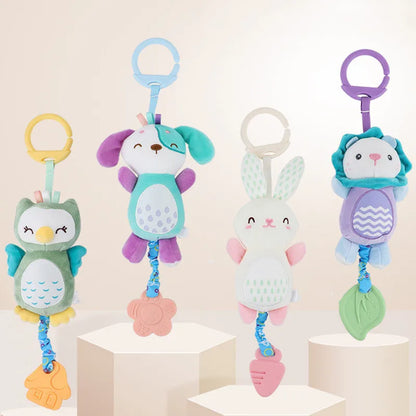 New Soft Stuffed Animal Rattle Hand Grip Baby Toys Shaker Crinkle Squeaky Sensory Travel Accessories for Toddler Toy Gifts