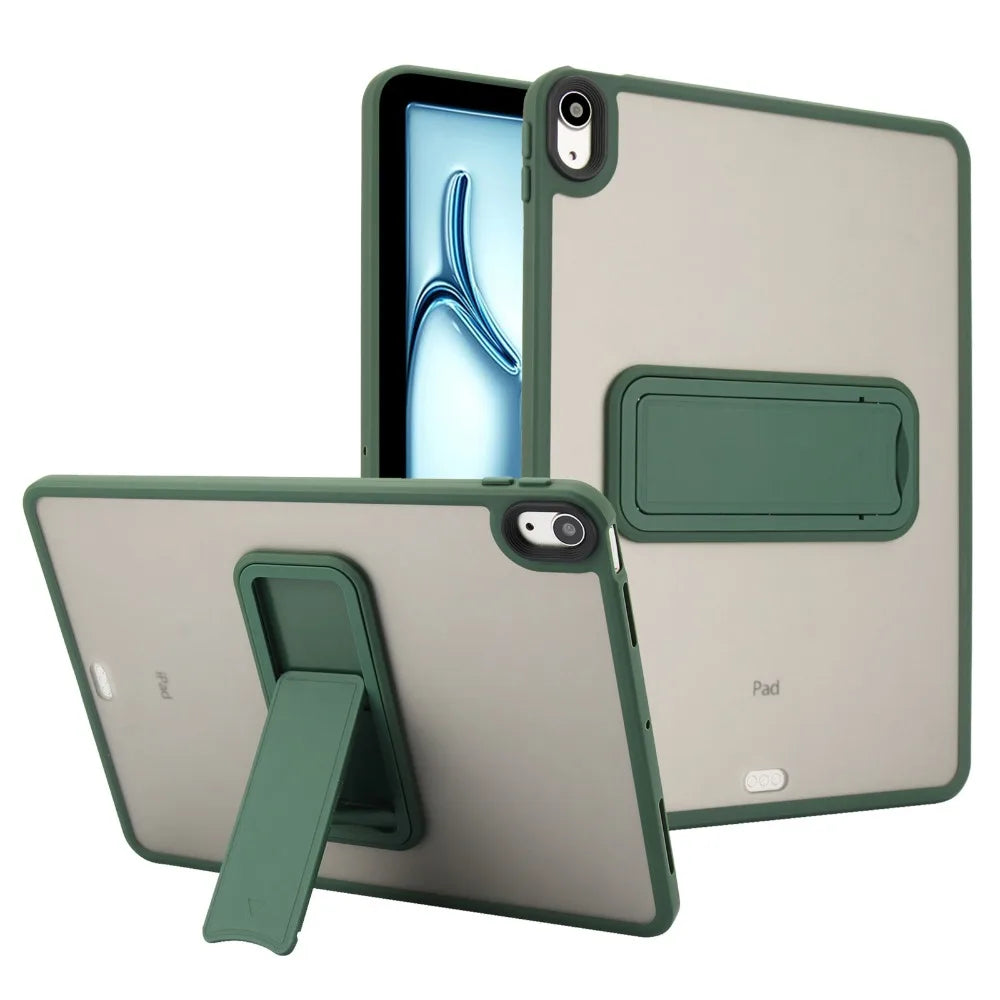 For iPad 5th 6th 9.7" 7th 8th 9th 10.2" Air 4 Air 5 Air 11 A16 2025 Pro11 10th iPad mini 4 5 6 7 Hard PC+TPU Stand Cover Case