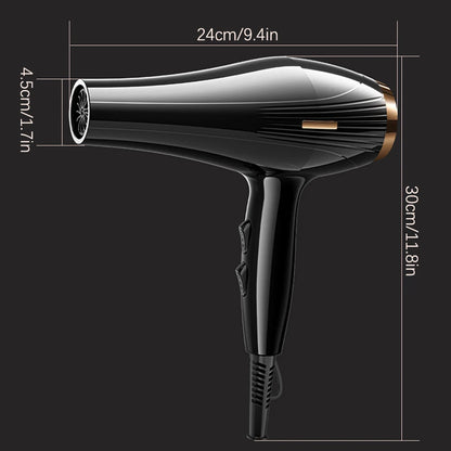 6 In 1 High-Powered Low Noise Hair Dryer Powerful Fast Dry Hot Cold Wind Hair Dryer For Home Travel Hair Styling