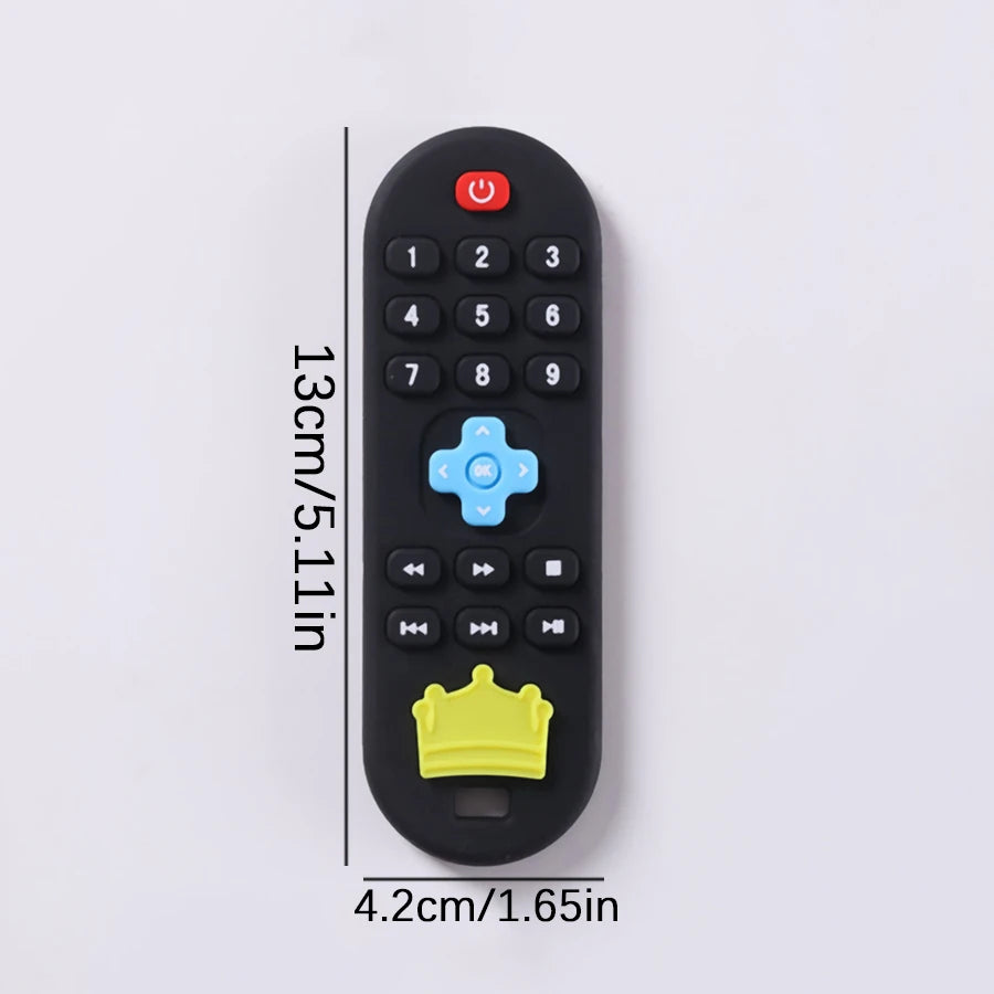 Children's Silicone Remote Control Teether Baby Oral Appetite Period Soothing Remote Control Teething Bite Gum Anti-Eating Toys