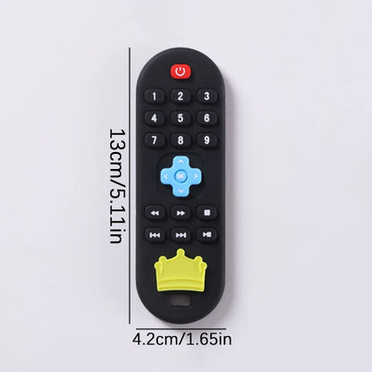Children's Silicone Remote Control Teether Baby Oral Appetite Period Soothing Remote Control Teething Bite Gum Anti-Eating Toys