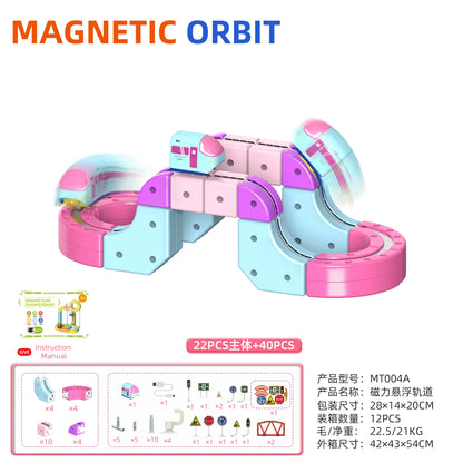 Sell Well Anti-Gravity Magnetic Attraction Track Train Changeable Magnetic Magic Rail Car Electric Train Toy