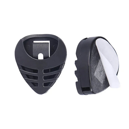 10Pcs Guitar Picks & Guitar Pick Holder Set For Acoustic Guitar Electric Guitar Bass Ukulele Stick-on Holder (Random Color)