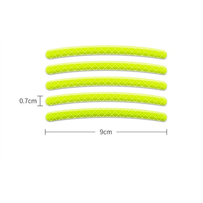 Car Wheel Hub Reflective Stripes Door Handle Safety Warning Sticker Car Rear Warning Tape Automobile Sticker Exterior Accessorie