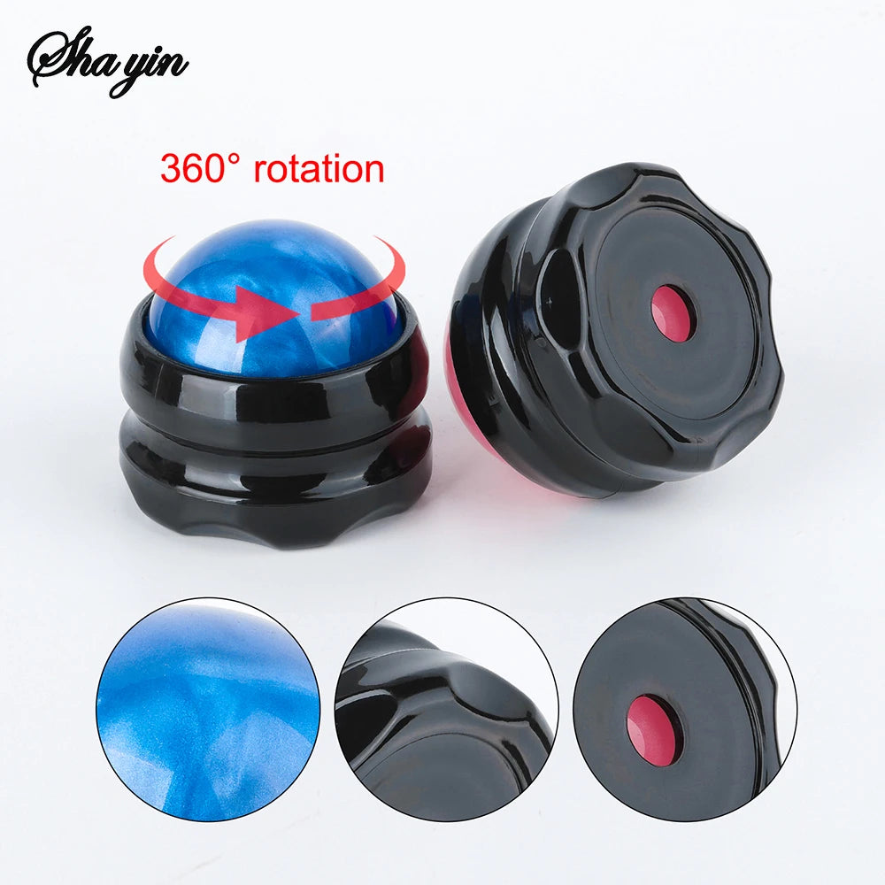 Mini Manual Therapy Body Massager Ball 360 Degree Spin Design Self Massage Tool for Back Shoulders Foot Massage