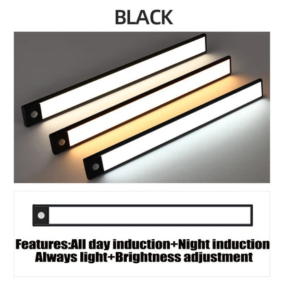 LED Ultra Thin Under Cabinet Lights Motion Sensor night light Wireless Rechargeable 3 Color Lamp Kitchen Closet Cabinet Lighting