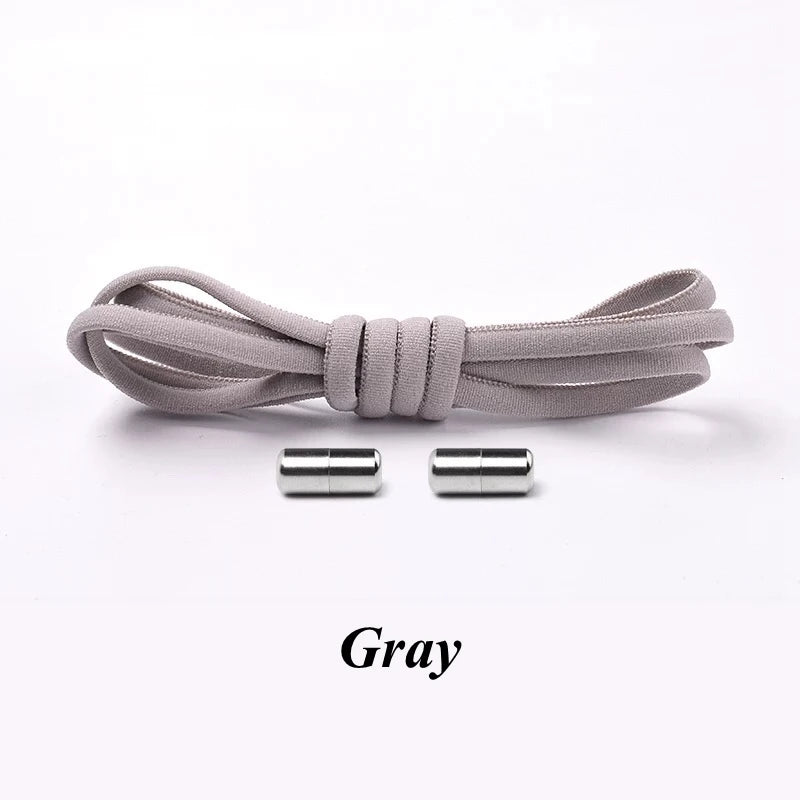 Semicircle No Tie Shoelaces Elastic Shoe laces Sneakers shoelace Metal Lock Lazy Laces for Kids and Adult One size fits all shoe