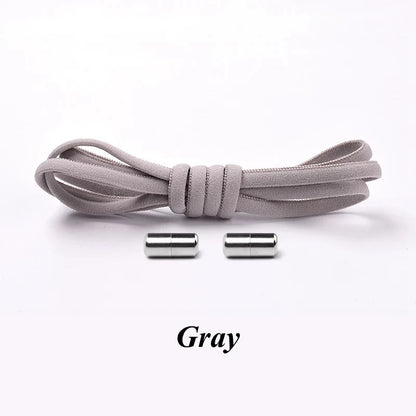 Semicircle No Tie Shoelaces Elastic Shoe laces Sneakers shoelace Metal Lock Lazy Laces for Kids and Adult One size fits all shoe
