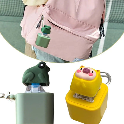 Croaking Frog Fidget Toy Keychain Rechargeable Frog Keychain with Sound & LED Lights, Funny Frog Keyboard Clicker Stress Relief